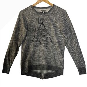 Harry Potter Deathly Hallows Pullover Sweatshirt Womens XS Gray Wizarding World‎